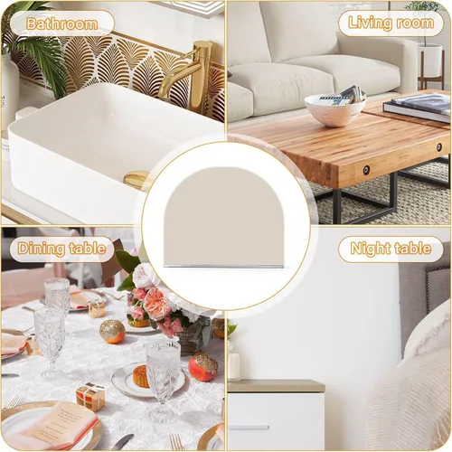 Miniatura 8 de Servilletero beige para mesa, dispensadores de servilletas de tejido acrílico, servilleteros de cóctel transparentes para encimeras, hotel
