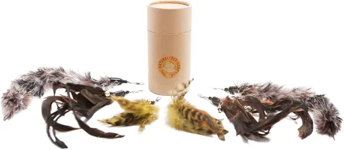Miniatura 2 de Paquete de 6 repuestos de plumas de juguetes para gatos: añade vida al juguete favorito de tu gato con este paquete múltiple de recarga de plumas