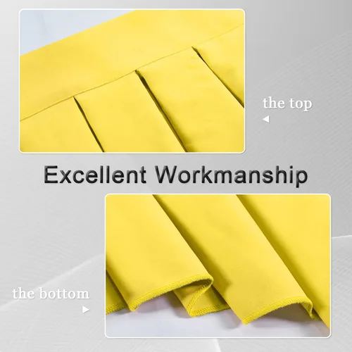Miniatura 7 de Cenefas para Sala de Estar Amarillo Brillante Opacas con Bolsillo para Barra Cenefas para Ventanas, Paquete de 1 (Amarillo Brillante 39" An x 20" L)