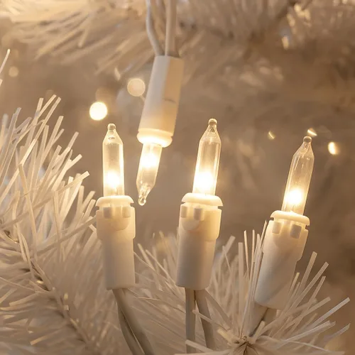 Miniatura 3 de Novelty Lights - Cadena de 100 mini luces incandescentes con bulbo, 50 pies, espaciadas cada 6 pulgadas, con cable blanco, con certificación UL