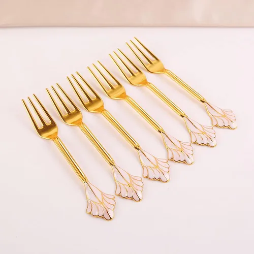 Miniatura 9 de Juego de cucharas para cena de postre de café, soporte con base de cisne con tenedores y cucharas para ensalada de pastel, cóctel, postre