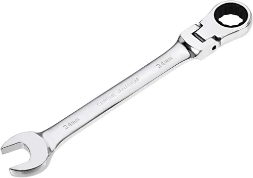 Miniatura 13 de uxcell Llave combinada de trinquete de cabeza flexible de 0.512 in métrica 72 dientes 12 puntos trinquete caja terminada herramientas de llave