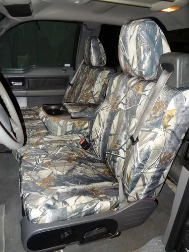 Miniatura 3 de Durafit Fundas para Asientos Hechas para ajustarse a Ford F150 Xcab 2004-2008 Delantero 40/20/40 Fundas para Asientos Impermeables con Camuflaje