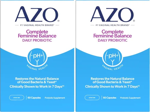 AZO Probióticos vaginales diarios de equilibrio femenino completo para mujeres, clínicamente probados para ayudar a proteger la salud vaginal, ayuda