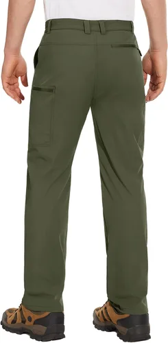 Miniatura 2 de MAGCOMSEN Pantalones de senderismo para hombre, 6 bolsillos, resistentes al agua, pantalones de trabajo de pesca Ripstop, ligeros, de secado rápido