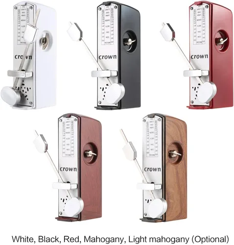 Miniatura 5 de Metrónomo mecánico portátil mini metrónomo universal de 4.3 in de altura para piano, guitarra, violín, ukelele, cítara china, instrumento musical