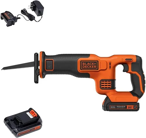 BLACK+DECKER Kit de sierra recíproca inalámbrica de 20V MAX* (BDCR20C)