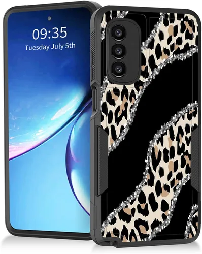 Miniatura 16 de Para Moto G Power 2022 – Funda protectora resistente de doble capa de policarbonato duro híbrido de goma suave a prueba de golpes – Ciervo
