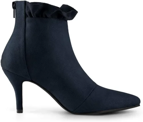Miniatura 6 de Allegra K Botines con volantes y tacón de aguja puntiagudo para mujer