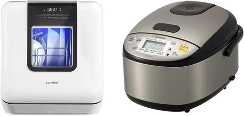 Miniatura 9 de COMFEE' Paquete de mini lavavajillas con BLACK+DECKER 2.0 pies cúbicos Lavadora portátil para apartamentos, casas rodantes y casas pequeñas