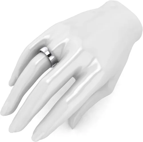 Miniatura 4 de Landa Jewel - Anillo de boda de plata de ley maciza para mujer , ajuste cómodo, pulido anillo simple