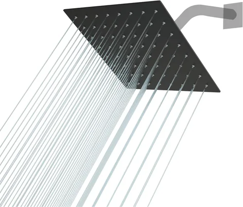 Miniatura 9 de Lordear - Alcachofa de ducha de lluvia de 12 pulgadas, sólida, ultrafina, de acero inoxidable 304, ajustable, cuadrada, de lluvia, cobertura