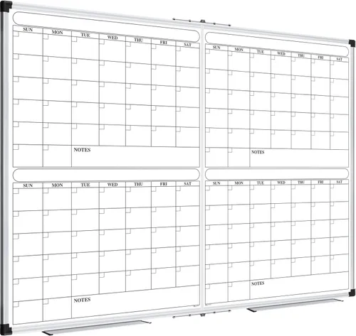 Miniatura 21 de XBoard Pizarra blanca magnética de borrado en seco de 24 x 18 pulgadas, pizarra blanca de doble cara para pared con bandeja de marcadores, tablero