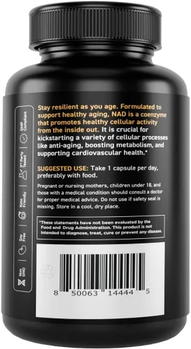 Miniatura 9 de Vital Vitamins Suplemento NAD - NAD+ (dinucleótido de nicotinamida y adenina) para hombres y mujeres - Fabricado con entrega liposomal - Soporte