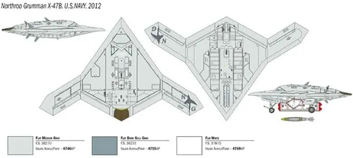 Miniatura 4 de Italeri 1421S: 72 X-47B