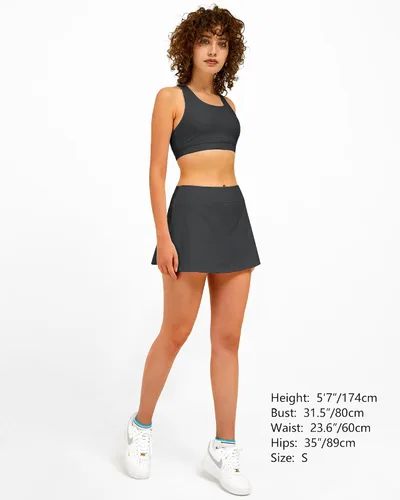 Miniatura 4 de Stelle Falda pantalón de tenis para mujer, pantalón corto de golf de cintura alta atlética con bolsillos interiores, pantalones cortos deportivos