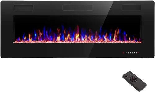 Miniatura 11 de R.W.FLAME - Chimenea empotrable ultrafina para pared (30 y 60 pulgadas)