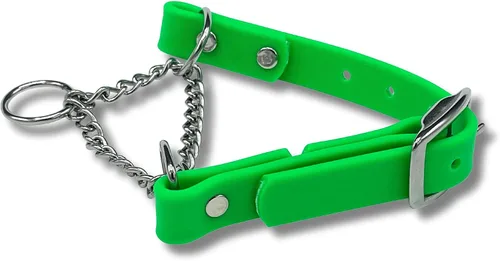 Miniatura 24 de Collar de Martingala para Perros, Biothane, Herrajes de Acero Inoxidable, Sin Tirones, Fabricado en EE. UU., Grado Profesional, Grande, Marrón