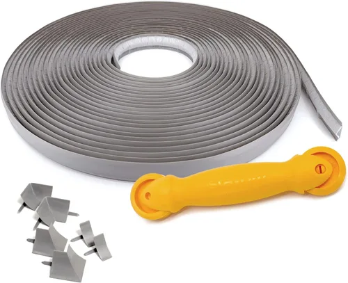 Miniatura 24 de InstaTrim Paquete de Molduras Flexibles Autoadhesivas con Aplicador - Kit de Calafateado de Molduras con Tira de Calafateo Negra de 10 pies de 1/2