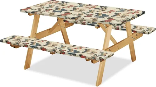 Miniatura 28 de Juego de 3 piezas de mantel de picnic con hojas de arce de pavo y girasol, lavable a máquina, fácil de instalar, funda para mesas y asientos Girasol
