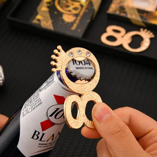 Miniatura 3 de 50 paquetes de 80 abrebotellas para fiestas de cumpleaños de 80 años, regalos o recuerdos para invitados, 80 aniversario de boda, fiesta