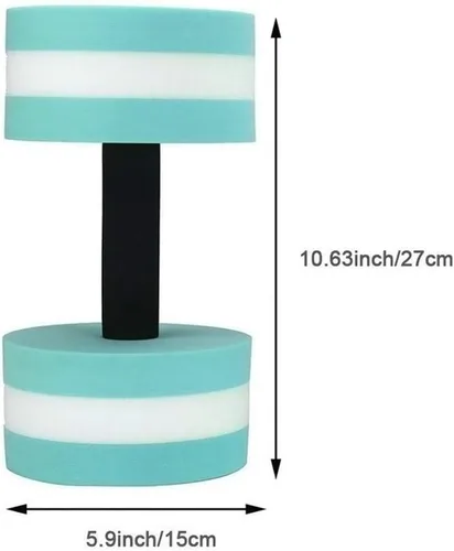 Miniatura 5 de Mancuernas de agua, mancuernas de ejercicio acuático, juego de 2 mancuernas de espuma para ejercicio aeróbico de agua, resistencia para la piscina