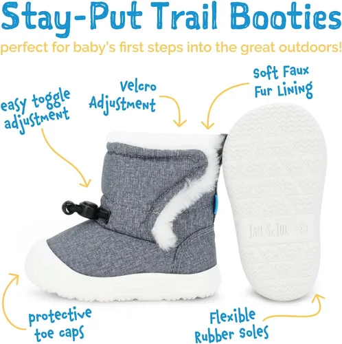 Miniatura 3 de JAN & JUL Botas de invierno resistentes al agua para niños pequeños y bebés