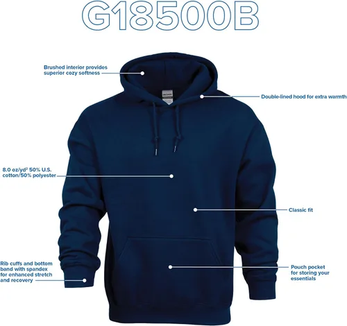 Miniatura 4 de Gildan - Sudadera con capucha juvenil, estilo G18500B