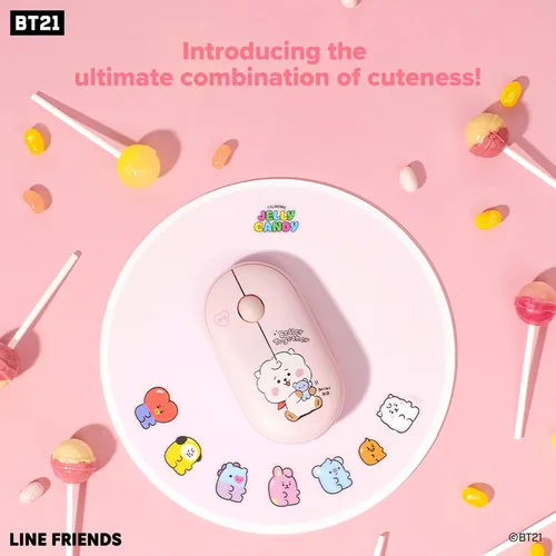 Miniatura 2 de Hamee BT21 My Little Buddy Series Mouse [Ratón de computadora inalámbrico lindo] [Ratón nano silencioso para oficina de cumpleaños] [BT21 Mouse] Koya