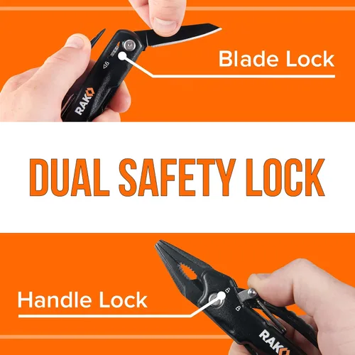 Miniatura 5 de RAK Pro Tools - Alicates multiherramienta – Regalos únicos geniales para papás que lo tienen todo – Multiherramienta compacta de supervivencia DIY