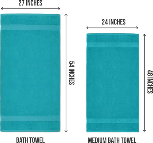 Miniatura 2 de Utopia Towels Juego de 6 toallas de baño (24 x 48 pulgadas), 100% algodón hilado en anillo de 500 GSM, medianas, ligeras y altamente absorbentes