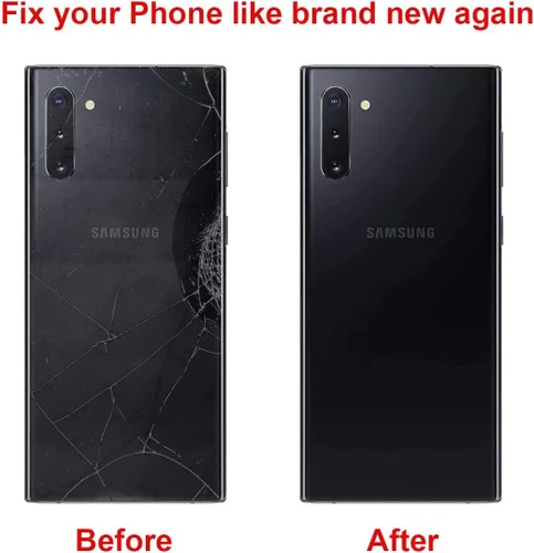 Miniatura 4 de Reemplazo de cristal trasero trasero para Samsung Galaxy Note 10 de 6.3 pulgadas con kit de herramientas de reparación y adhesivo preinstalado negro