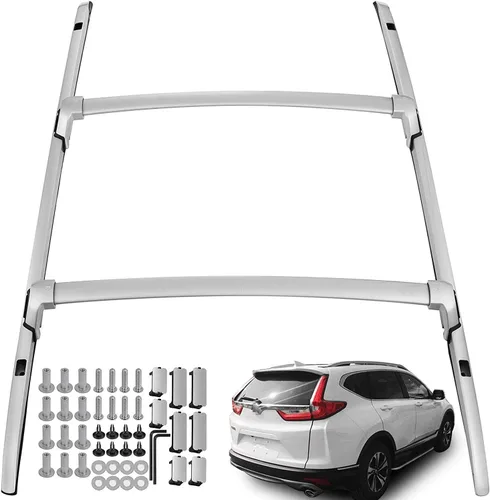 Miniatura 10 de Portaequipajes para techo, rieles laterales y barras transversales compatibles con Honda CRV CR-V 2017-2022 Kit de rieles y barras transversales