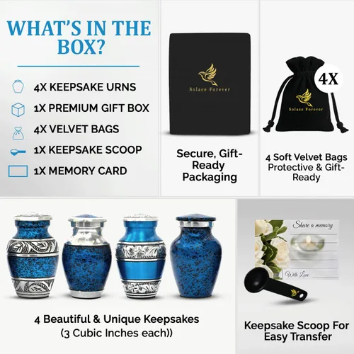 Miniatura 2 de Urnas pequeñas y elegantes para recuerdo de cenizas humanas, elegante urna de cremación para recuerdos preciados, recuerdos de urna pequeña, mini