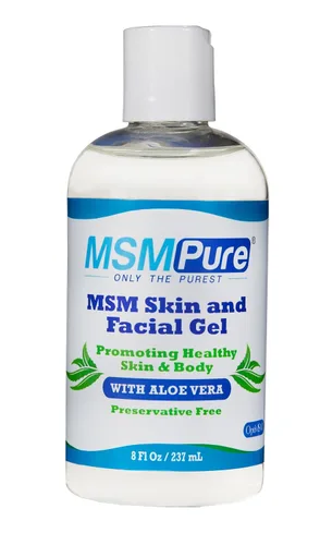 KALA HEALTH MSMPure Max Strength Gel MSM para la piel y facial con aloe orgánico, 8 onzas, cuidado de la piel sin conservantes para una piel suave y