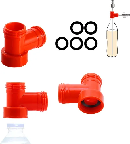 MRbrew Adaptador de tapa de carbonatación de plástico de 3 piezas, conecta el bloqueo de bola de gas y la desconexión de cerveza simultáneamente,