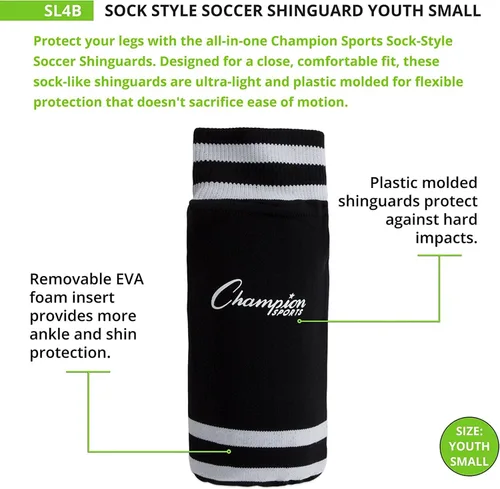 Miniatura 2 de Champion Sports Sock Style Shin Guard