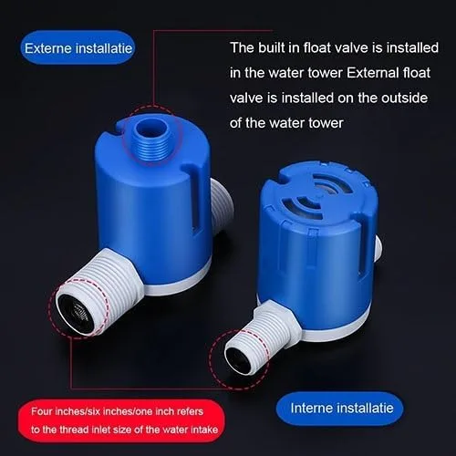 Miniatura 6 de Válvula de control automático de nivel de agua, válvula de bola flotante, 1 pieza de 1/2 "3/4 "1 pulgada instalación interna tanque de agua