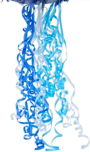 Miniatura 7 de BLUE PANDA Cuerda de 6 piñatas – Azul degradado 16.5 x 11.3 x 3 pulgadas – Piñata número 6 para decoraciones de cumpleaños y decoración de fiestas