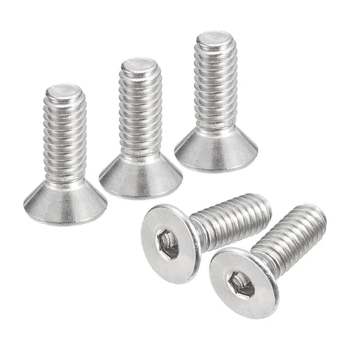 Miniatura 16 de Uxcell tornillos de cabeza avellanada plana #8-32x1-1/2, 10 unidades de tornillos de cabeza plana con rosca completa de acero inoxidable 304