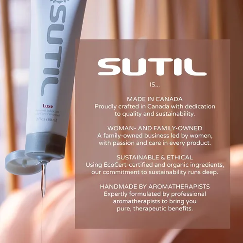 Miniatura 6 de SUTIL Sensual Luxury Lubricante sexual Luxe Lubricante ligero no pegajoso a base de agua Lubricante sexual botánico para mujeres, hombres