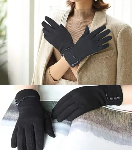 Miniatura 28 de Tomily - Guantes de forro polar para mujer con pantalla táctil