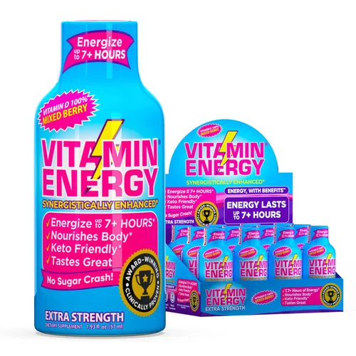 Miniatura 83 de Vitamin Energy Immune+ Extra Strength Energy Shot Army Orange 10 unidades, 260 mg de cafeína natural, vitaminas B, citicolina, té verde, apoyo