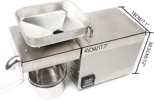 Miniatura 2 de Máquina de prensa de aceite de 610 W, extractor automático de prensa de aceite comercial para el hogar, máquina de prensado de aceite de acero
