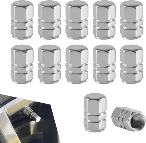 Miniatura 7 de 12 tapas de válvula de neumático de automóvil, tapas de vástago de válvula de neumático de aleación de aluminio, cubierta de válvula automática