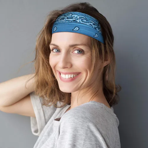 Miniatura 5 de WILLBOND 10 diademas anchas para mujer, antideslizantes, anudadas, con diamantes de imitación, elásticas, bohemias, africanas, brillantes