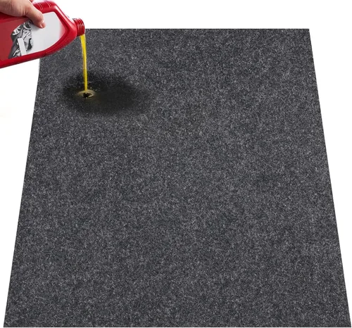 VEVOR Tapete para Piso de Garaje, 3'x5' Tapete para Derrames de Aceite, Tapete para Piso de Garaje Debajo del Automóvil, Duradero, Reutilizable,