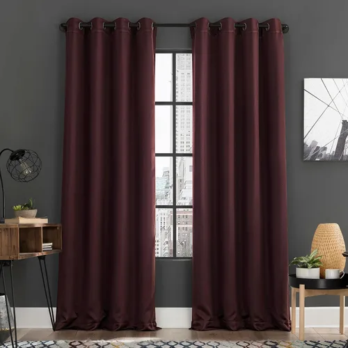 Miniatura 20 de Sun Zero Soho Paquete de 2 paneles de cortinas opacas con ojales de eficiencia energética, 54 x 84 pulgadas, color plateado Gris plateado
