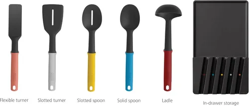 Miniatura 4 de Joseph Joseph Elevate Your Cooking - Juego de cuchillos y utensilios de cocina de 10 piezas con bandejas de almacenamiento en el cajón