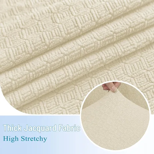 Miniatura 4 de HDCAXKJ Fundas de Cojines para Sofá Seccional 100% Impermeables, 3 Piezas, Forma de L, Funda Seccional Elástica para Chaise, Juego de Fundas